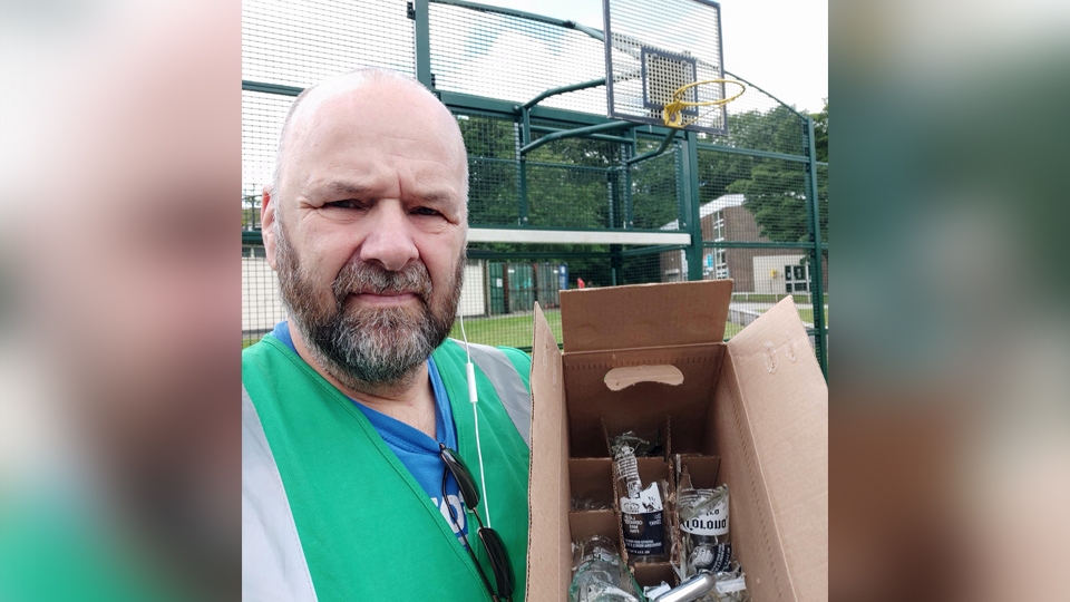 Campaigner slams 'brainless' vandals who leave basketball court littered with broken glass