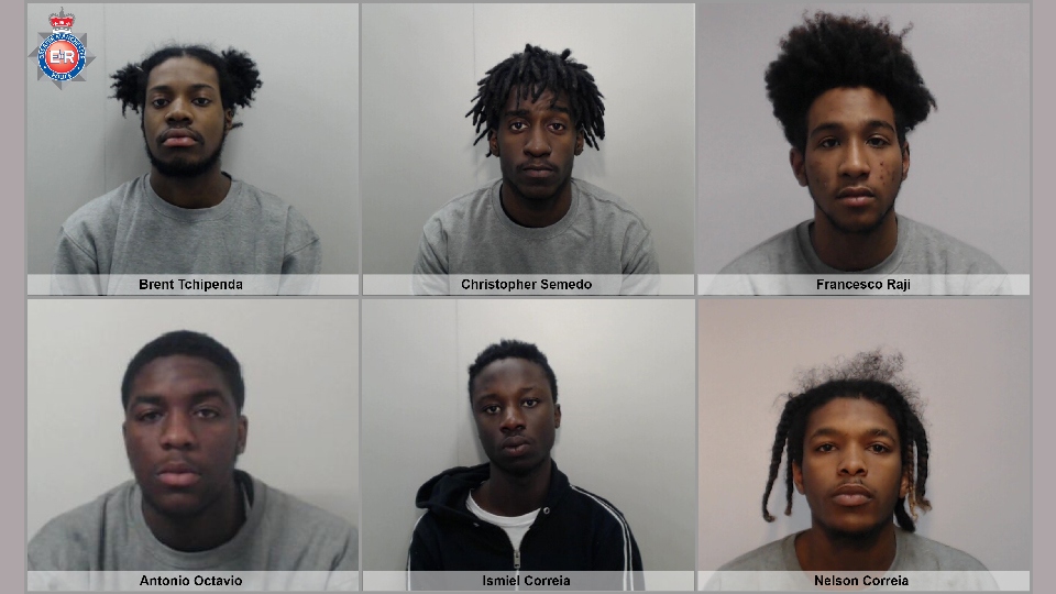 Seven gang members who brutally stabbed a 16-year-old to death have been jailed 146 years