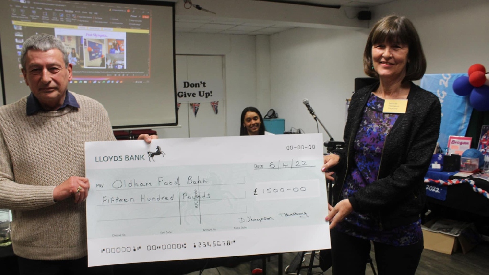Oldham Foodbank bolstered by £1500 donation