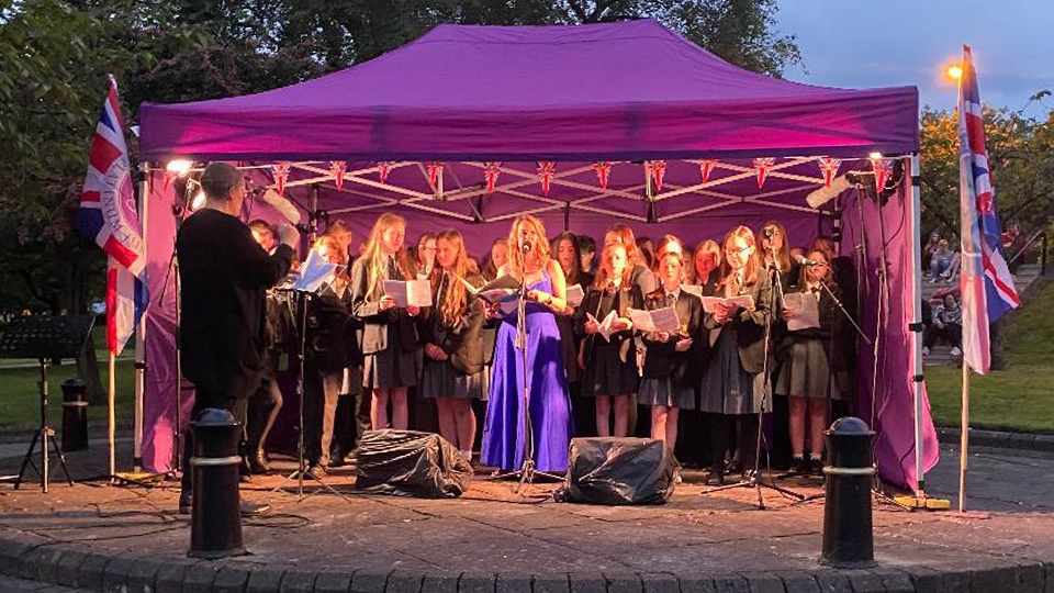 Shaw and Crompton beacon is lit for the Platinum Jubilee