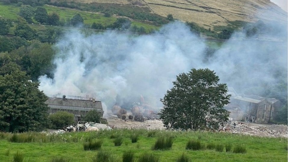 Fire rips through Greenfield mill
