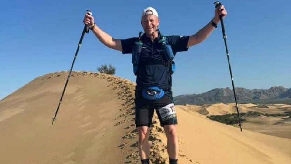 Summer challenge completed - hero Steve is putting his feet up after yet more epic fundraising